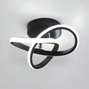 Modern 22W LED Ceiling Light, 6500K Cool White Spiral Flush Mount Fixture Indoor