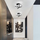 Modern 22W LED Ceiling Light, 6500K Cool White Spiral Flush Mount Fixture Indoor