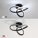 Modern 22W LED Ceiling Light, 6500K Cool White Spiral Flush Mount Fixture Indoor