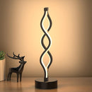 Silver Infinity Spiral LED Table Lamp, Dimmable Bedside Lamp for Bedroom & Decor