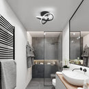 Modern 22W LED Ceiling Light, 6500K Cool White Spiral Flush Mount Fixture Indoor