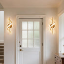 Modern 12W LED Wall Sconce, Gold Spiral Wall Lamp, 3000K Warm White Indoor Light