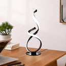 2 Pack Modern Spiral LED Table Lamps, Touch Dimmable Nightstand Lights for Homes