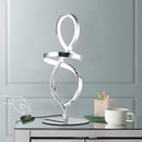 Modern Small LED Spiral Table Lamp, 12-W Black Touch Dimmable Bedside Night Lamp