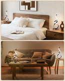 2 Pack Modern Spiral LED Table Lamps, Touch Dimmable Nightstand Lights for Homes