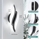 Modern LED Wall Sconce, Black Acrylic 6000K Cool White Hardwired Home Wall Light