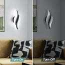Modern LED Wall Sconce, Black Acrylic 6000K Cool White Hardwired Home Wall Light