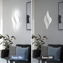 Modern LED Wall Sconce, Black Acrylic 6000K Cool White Hardwired Home Wall Light