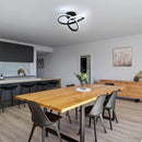 Modern 22W LED Ceiling Light, 6500K Cool White Spiral Flush Mount Fixture Indoor