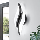 Modern LED Wall Sconce, Black Acrylic 6000K Cool White Hardwired Home Wall Light