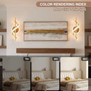 Modern 12W LED Wall Sconce, Gold Spiral Wall Lamp, 3000K Warm White Indoor Light