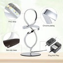 Modern Small LED Spiral Table Lamp, 12-W Black Touch Dimmable Bedside Night Lamp