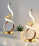 2 Pack Modern Spiral LED Table Lamps, Touch Dimmable Nightstand Lights for Homes
